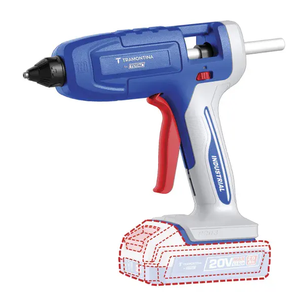 Pistola cola quente 20V s/bateria - Total