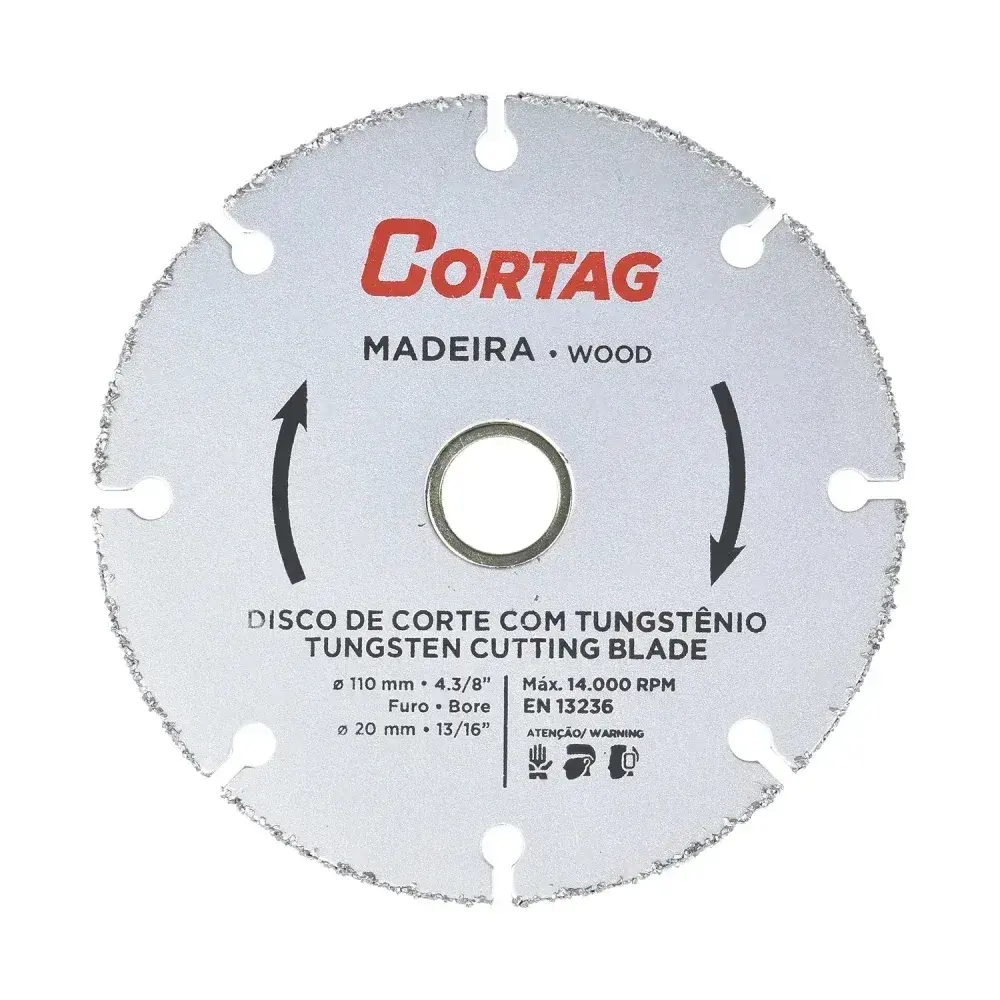 Disco de corte com tungstênio 110MMX20MM Cortag — fotografia 4