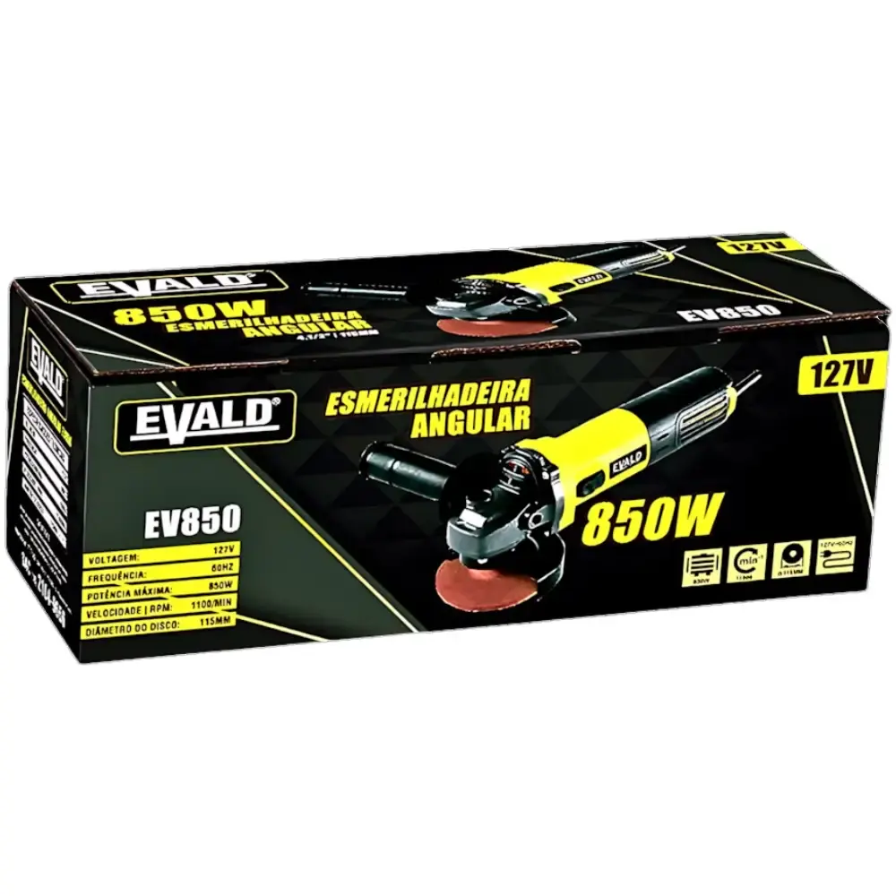 Moto esmeril 6 POL 1/2 HP e esmerilhadeira angular 4.1/2 POL evald 110 V Bremen — fotografia 7
