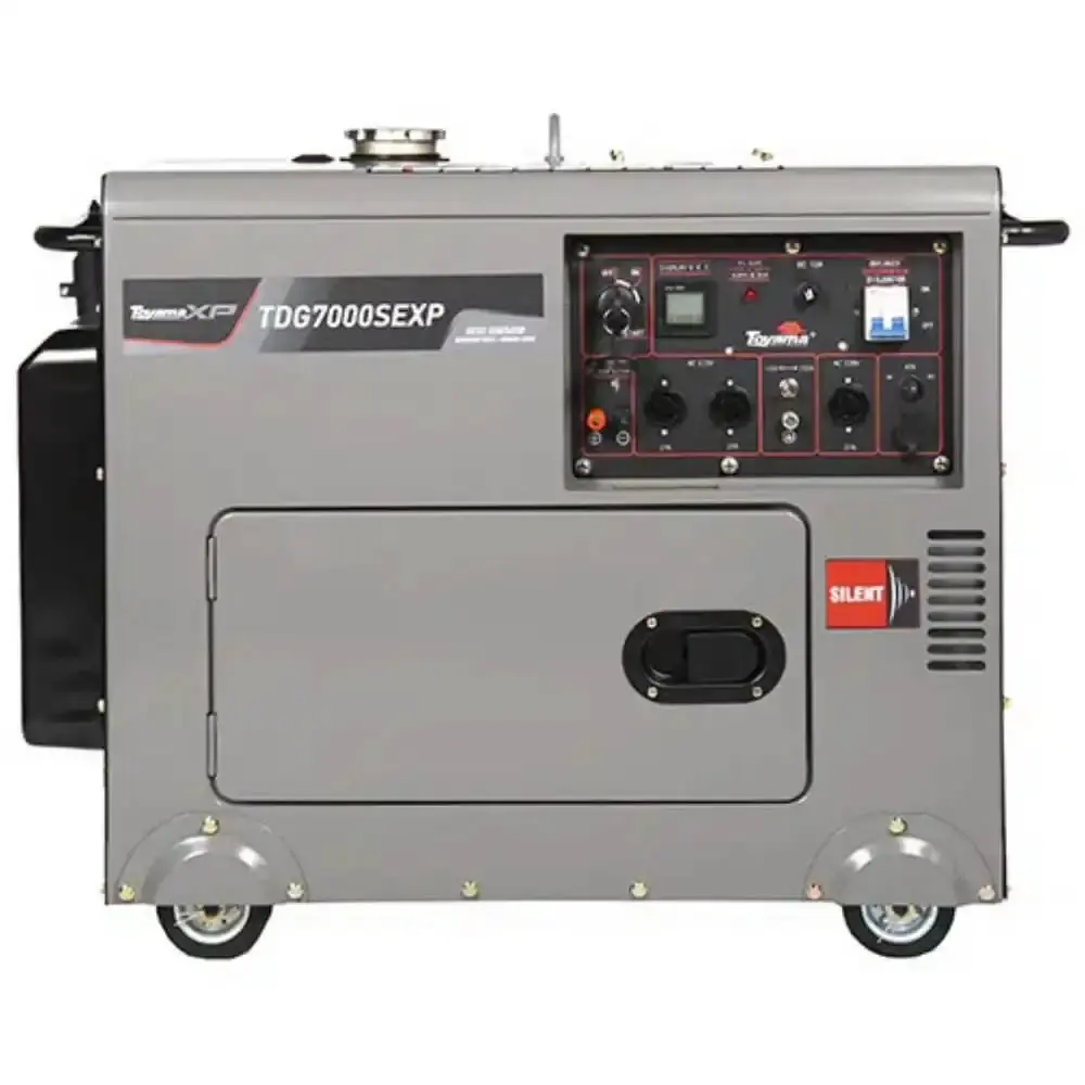Gerador à diesel 6KVA silencioso bivolt partida elétrica TDG7000SEXP Toyama — fotografia 2
