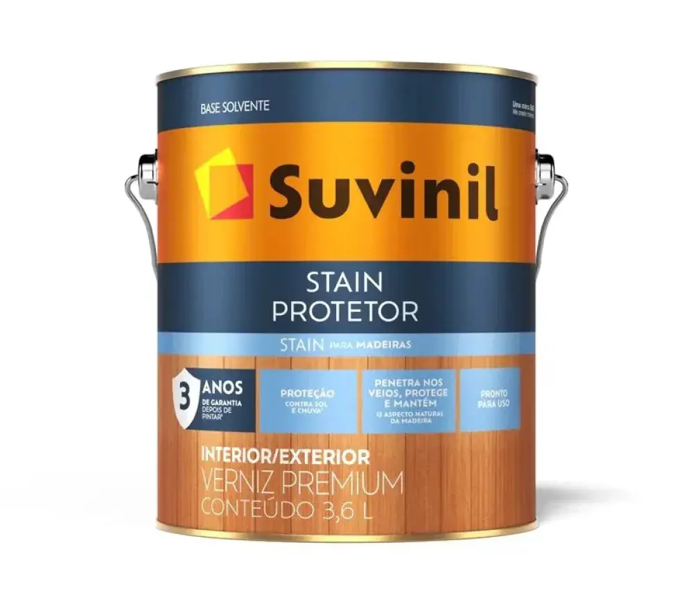 Verniz stain protetor acetinado mogno 900ML suvenil Suvinil — fotografia 2