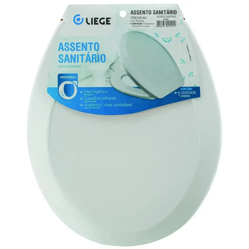 Assento sanitário Liege premium universal branca — fotografia 8
