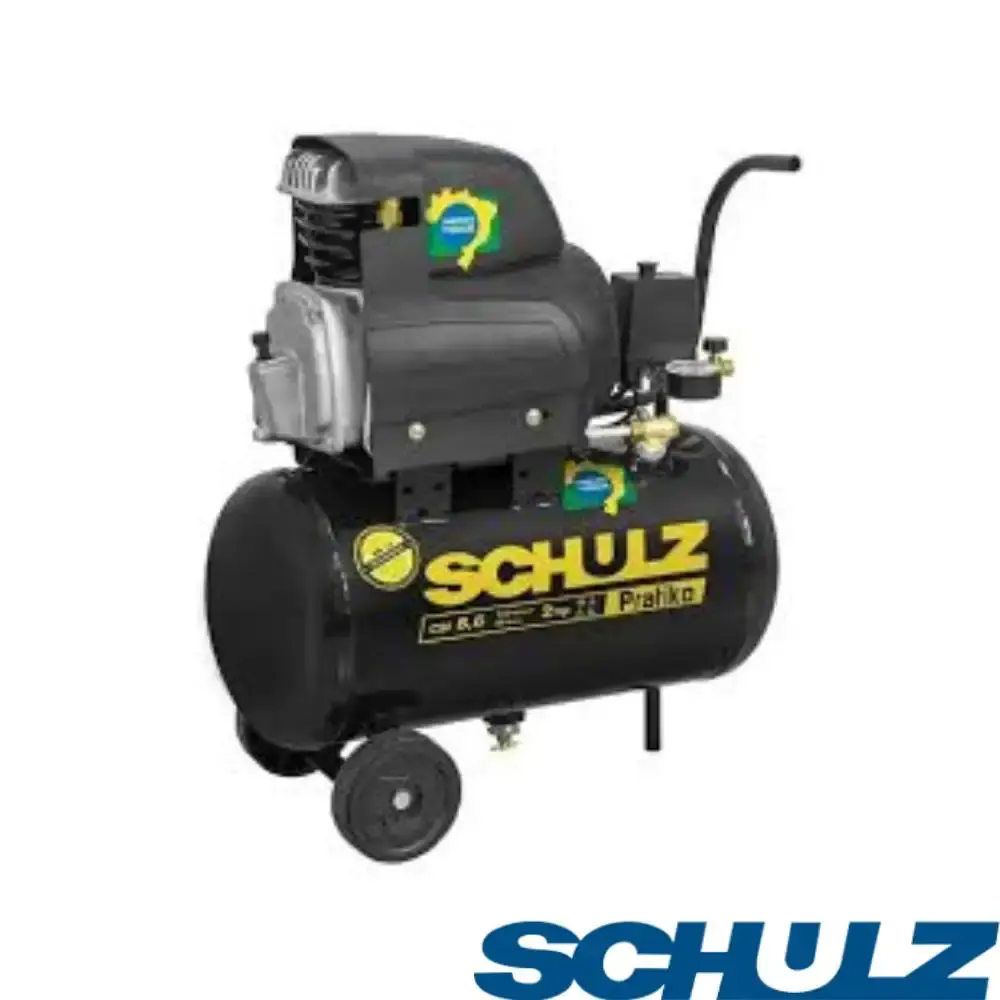 Compressor de ar de pistão 2.0 HP 25 litros 8.6 pés pratiko CSI 8.6|25 Schulz 110V — fotografia 4