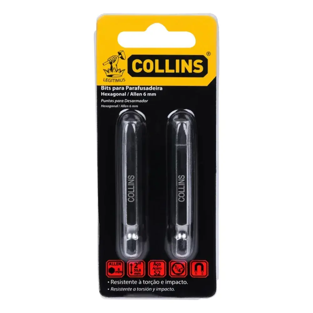 Ponta bits allen 1/4 6MMX50MM Collins — fotografia 10