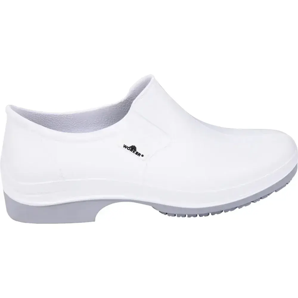 Sapato de segurança pu branco antiderrapante N°44 Worker — fotografia 7