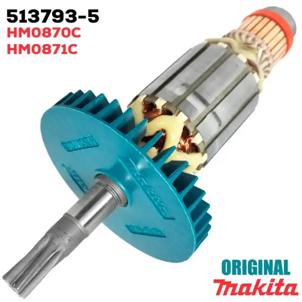 Induzido para martelo rompedor HM0870C 220V 513793-5 Makita 220 V — fotografia 2
