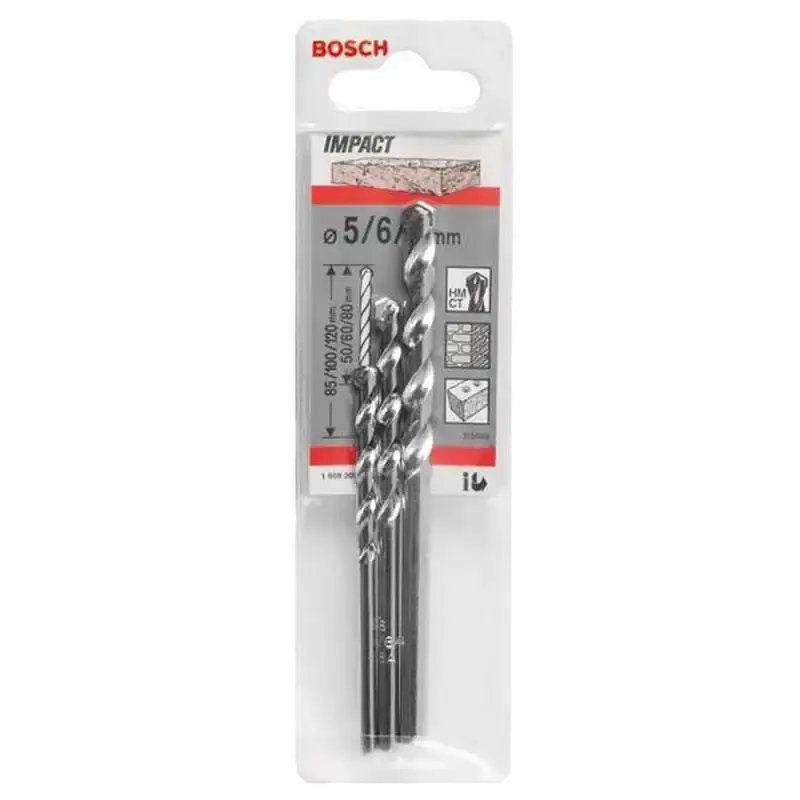 Kit de brocas de widea com 3 peças 5 - 6 - 8 MM Bosch — fotografia de referência