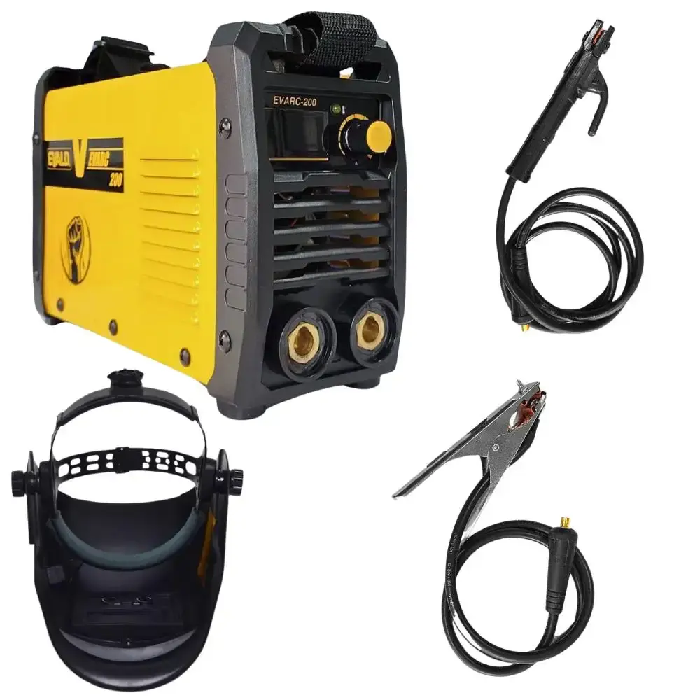 Máquina solda inversora MMA 200A bivolt EVARC-200 com máscara automática DIN 11 EVF1020 Evald — fotografia 2