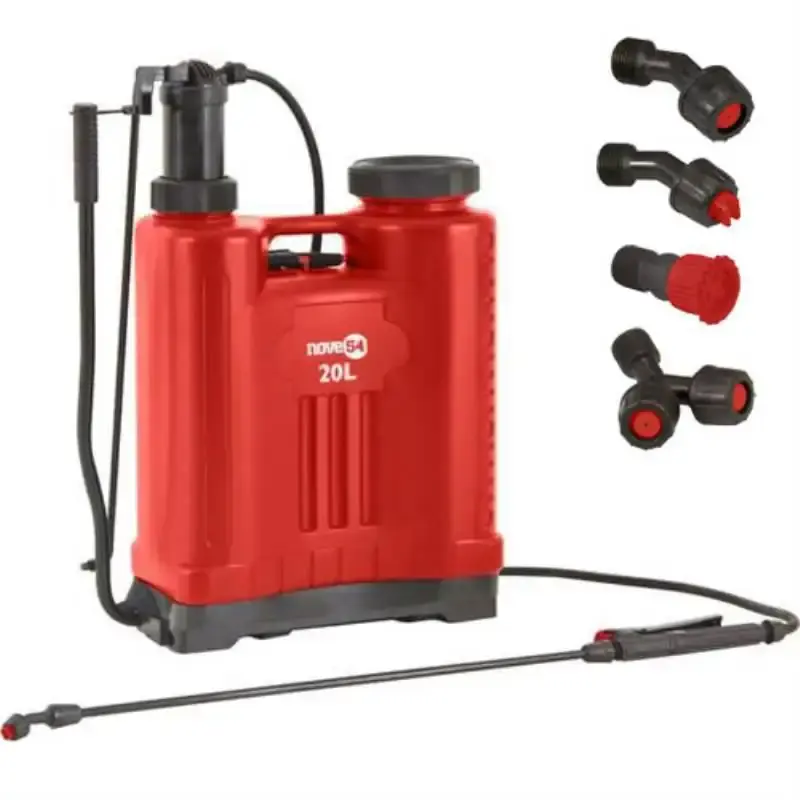 Pulverizador costal agrícola 20 litros com kit de bicos Nove54 — fotografia de referência