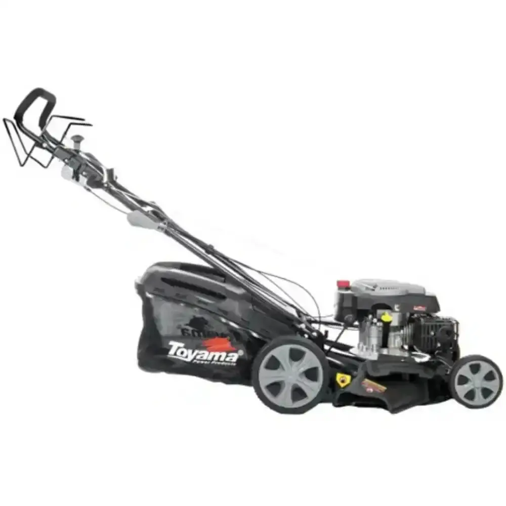 Cortador de grama à gasolina 6 HP 4 tempos com tração e recolhedor 4 em 1 TLM510TRMS-60L Toyama — fotografia 4