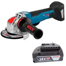 Esmerilhadeira angular 18V 4.1/2 e 5 POL xlock gwx 18V-10 PC bateria 2 AH GBA li-ion Bosch — fotografia 2