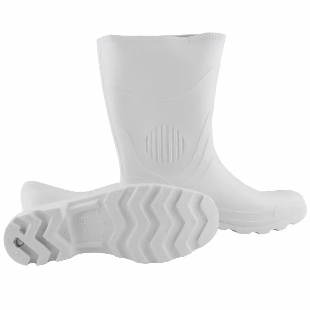 Bota de pvc branca Nº40 modelo 387 pega forte grendene — fotografia 5