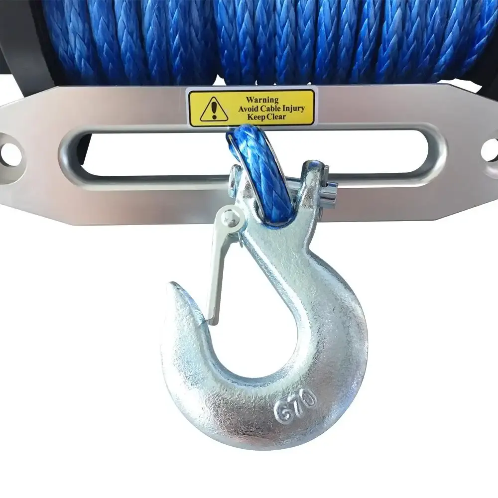 Guincho elétrico 12V com cabo sintético kevlar 26M 12000LBS 5443 KG Bremen — fotografia 4