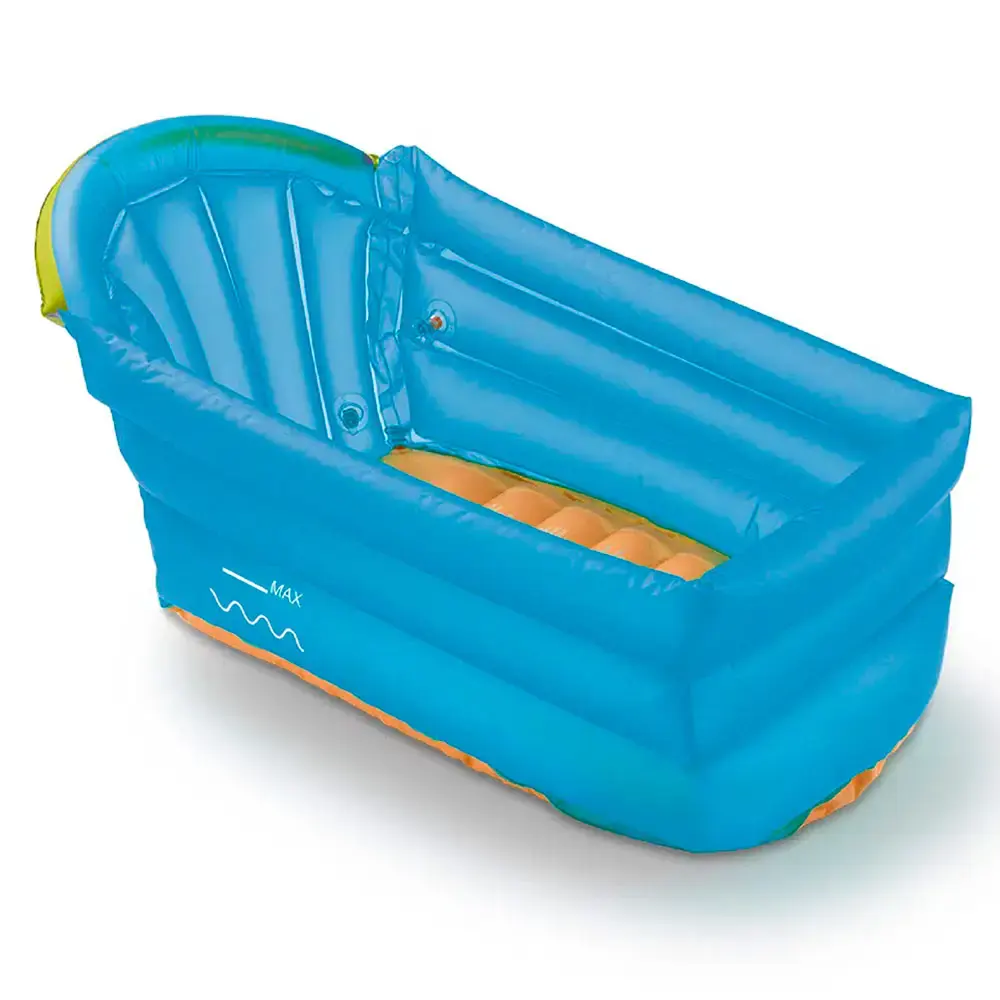 Banheira inflável bath buddy para bebê azul BB1157 Multilaser