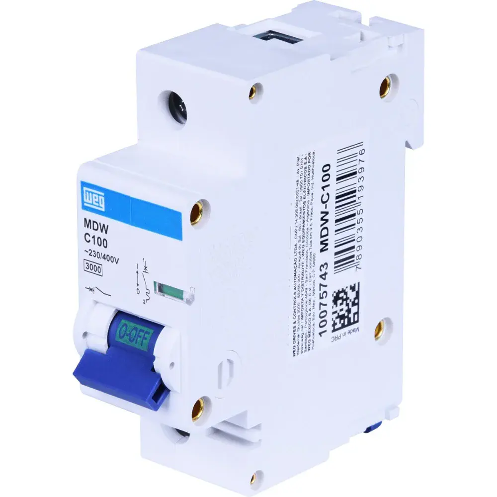 Disjuntor unipolar WEG din curva c 100A 3KA