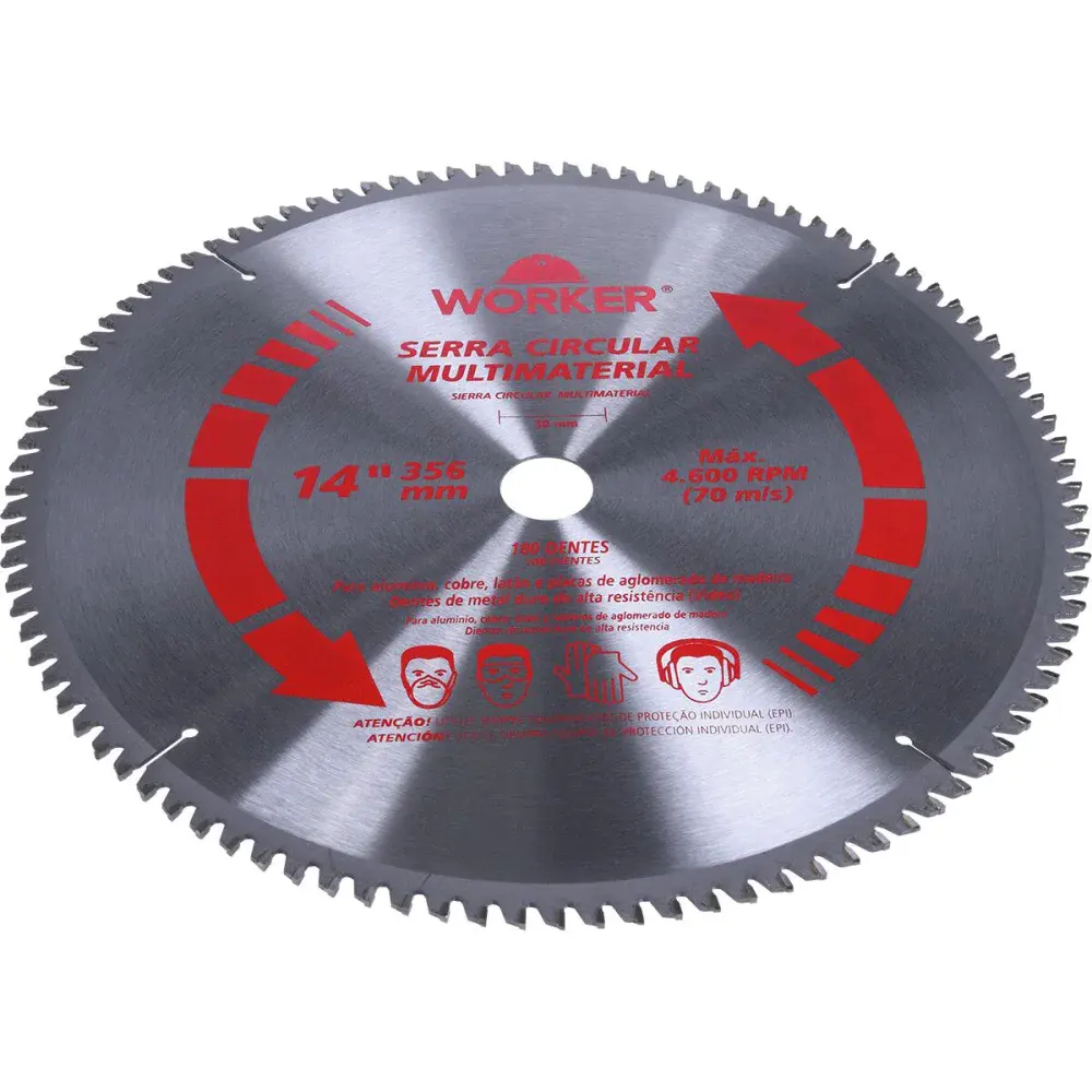 Serra circular multimaterial 14 4.000RPM Worker — fotografia 3