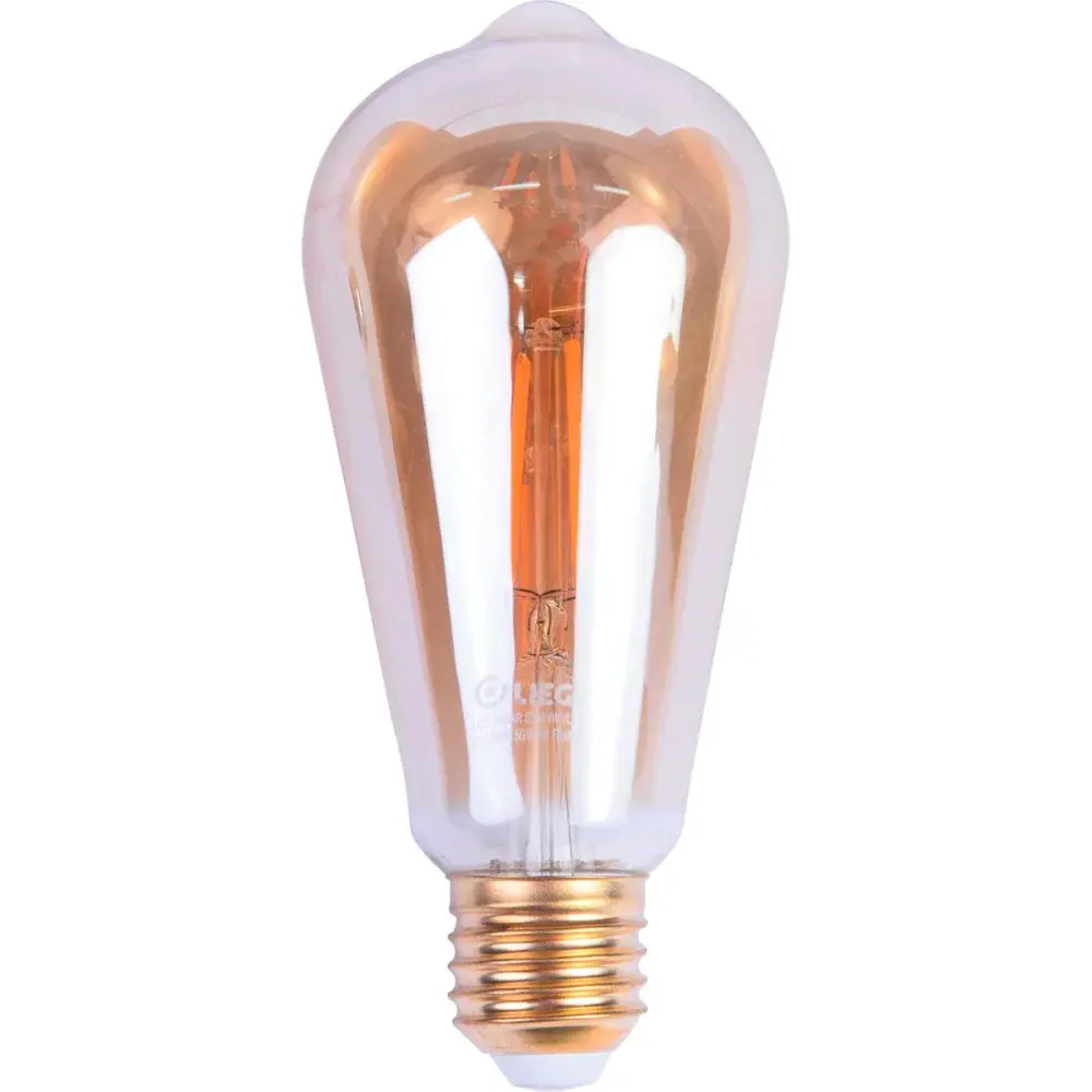 Lâmpada de led filamento vintage âmbar ST64 E27 4W bivolt Liege
