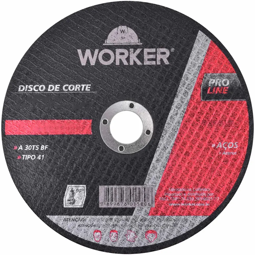 Disco corte aço 4.1/2/8/8 Worker — fotografia 6