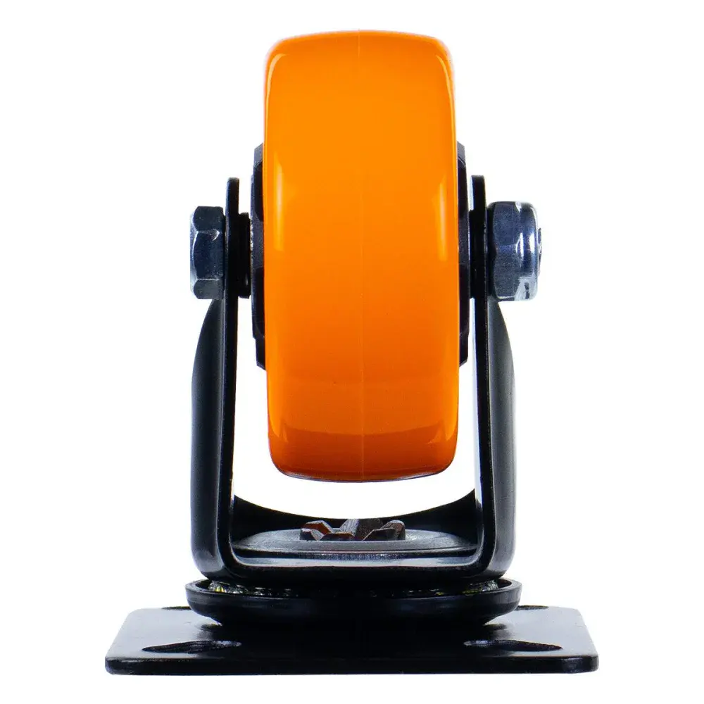 Rodízio giratório poliuretano 125MM laranja Worker — fotografia 6