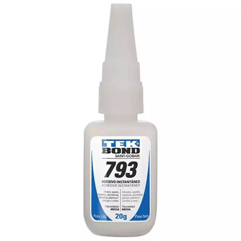 Adesivo instantâneo multiuso com bico anti entupimento 20G 793 kit com 5 unidades Tekbond — fotografia 2