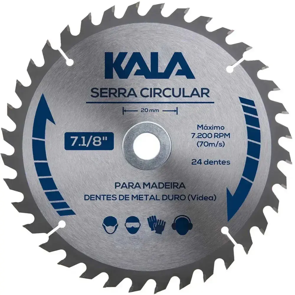 Disco de corte circular com 24 dentes 180MM x 20MM Kala — fotografia 2
