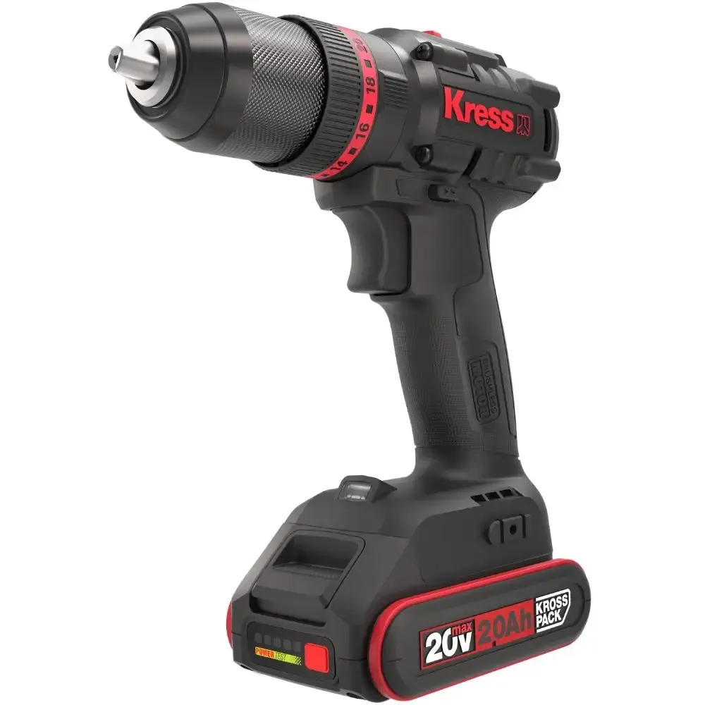 Parafusadeira furadeira de impacto 1/2POL 20V 2 baterias e carregador Kress