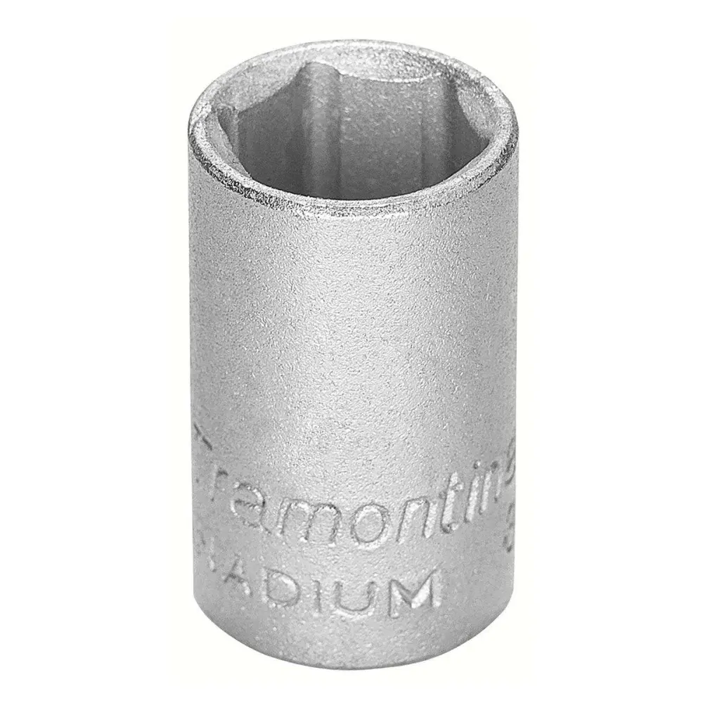 Soquete em aço cromo vanádio cromado 12MM 3/8" Tramontina — fotografia de referência