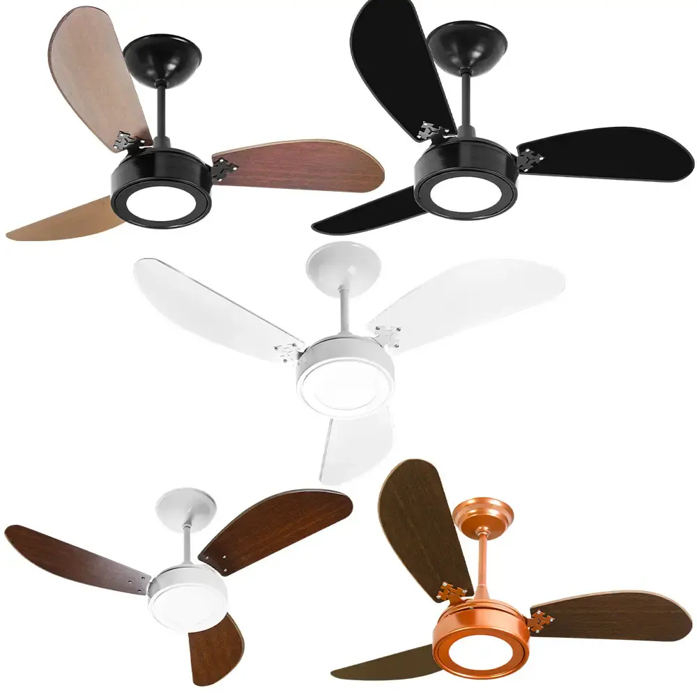 Ventilador de teto LED 3 pás 130W várias cores Venti-delta