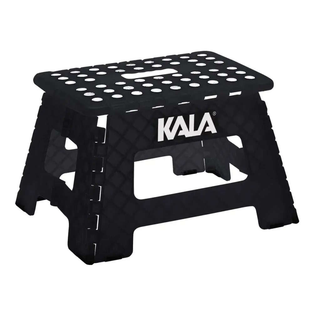 Banqueta plástica dobrável 22CM preta Kala — fotografia de referência