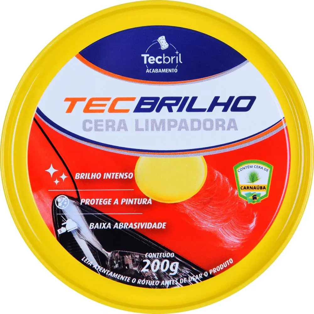 Cera limpadora com silicone e carnaúba 200G Tecbril — fotografia 2