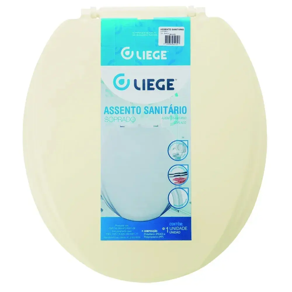Assento sanitário Liege soprado bege — fotografia 8