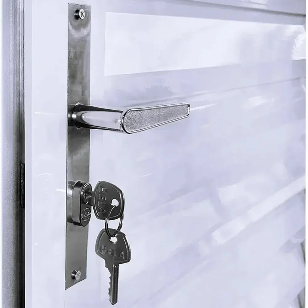 Porta veneziana em alumínio branco 210X80CM Aluvid — fotografia 7