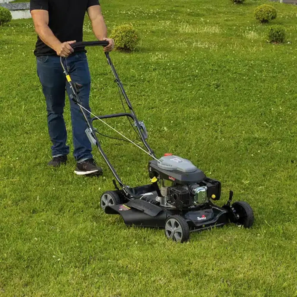 Cortador de grama à gasolina 6HP função 2 em 1 saída lateral TLM510SM-60L Toyama — fotografia 5