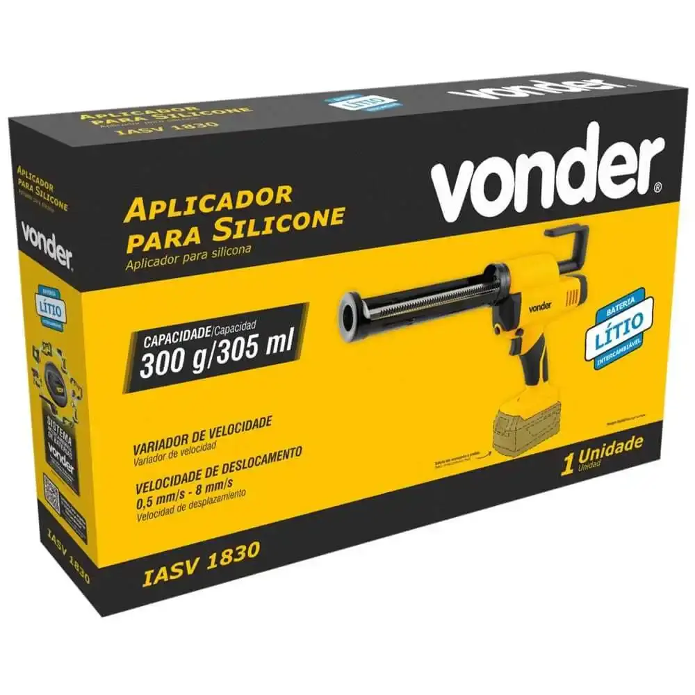 Aplicador para silicone ISAV1830 18V sem carregador e sem bateria Vonder — fotografia 8