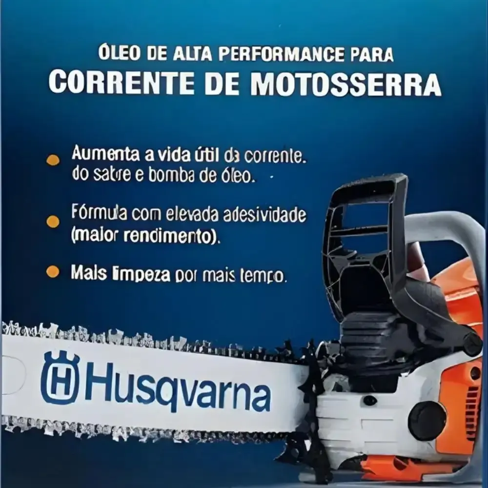 Óleo lubrificante para corrente 1 litro 12 unidades Husqvarna — fotografia 5