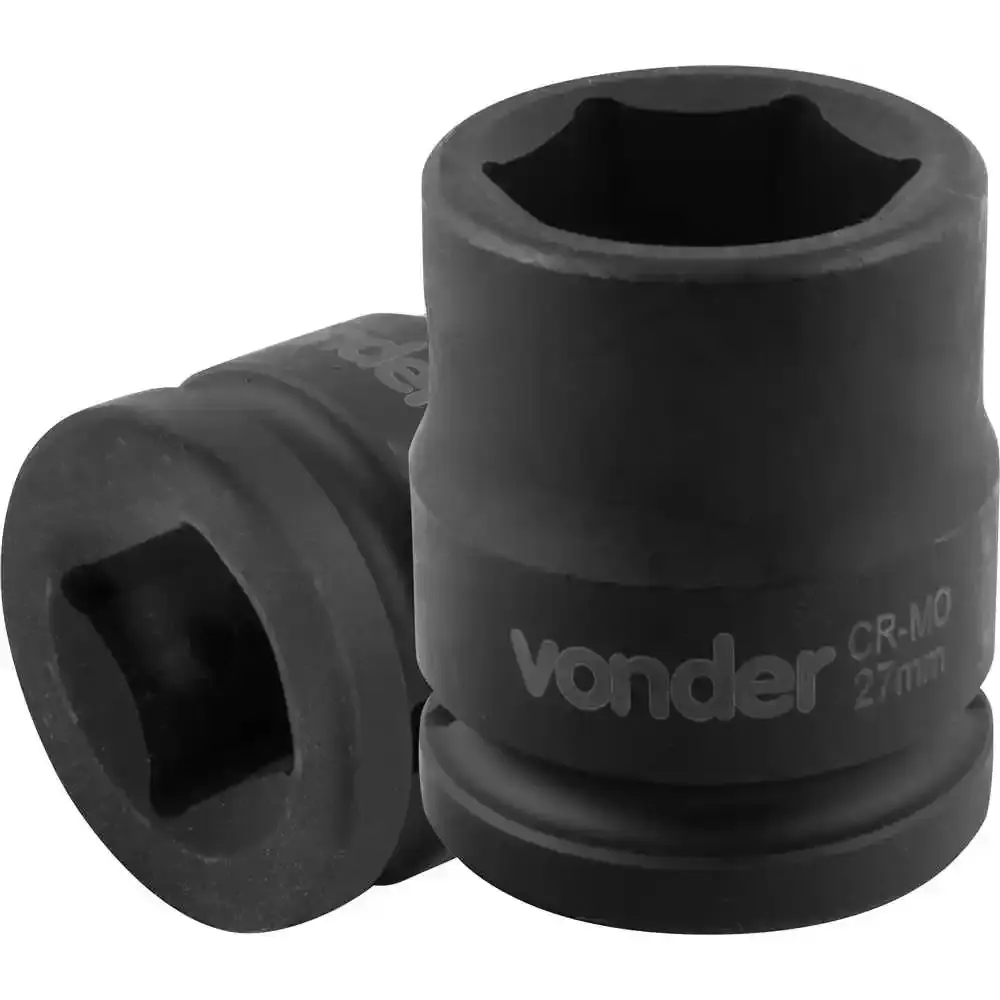 Soquete Sextavado Encaixe 3/4 polegada 27Mm Cromado VONDER — fotografia de referência