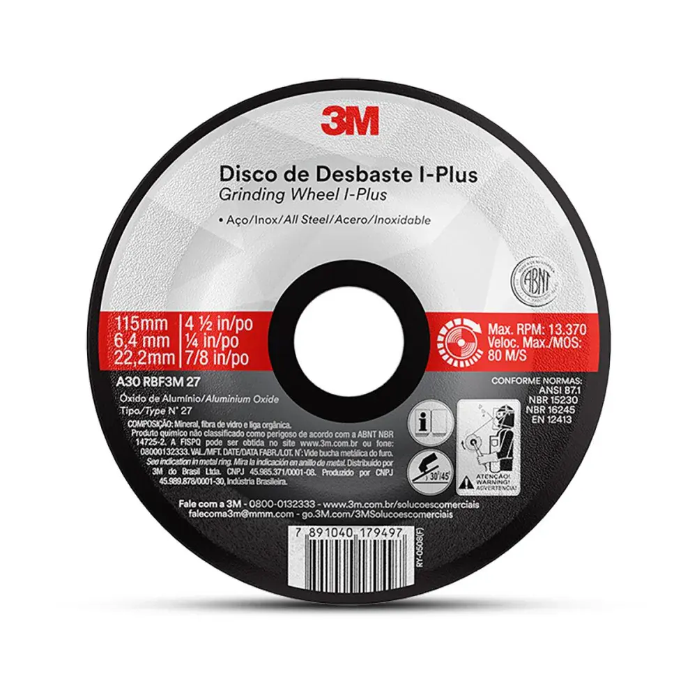Disco de corte i-plus 115X6,4MM 3M — fotografia de referência