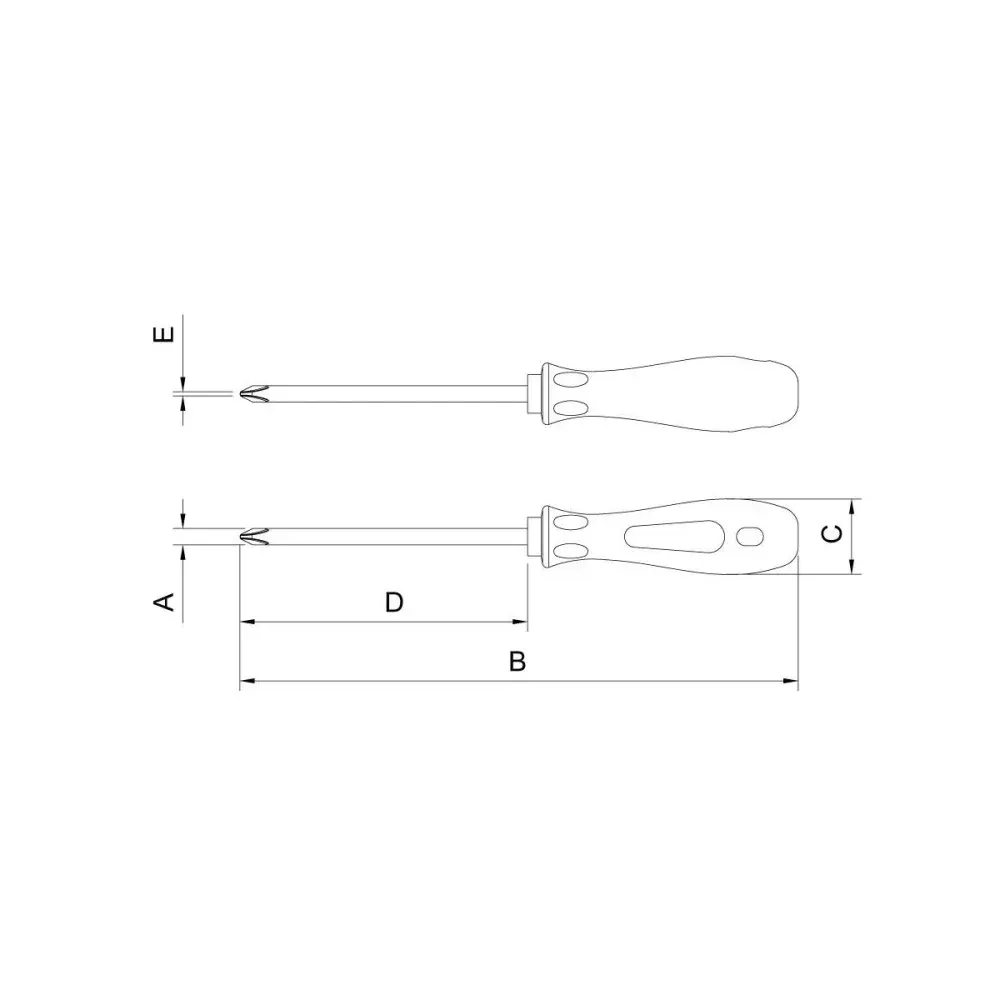 Chave de fenda ponta cruzada em cr-v 1/8X3” 3X75MM Tramontina — fotografia 4