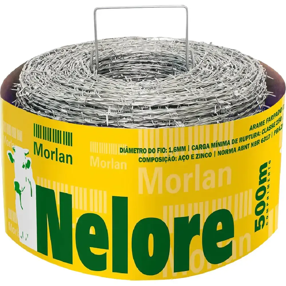 Arame farpado 500 metros nelore 1,60MM 1078 Morlan
