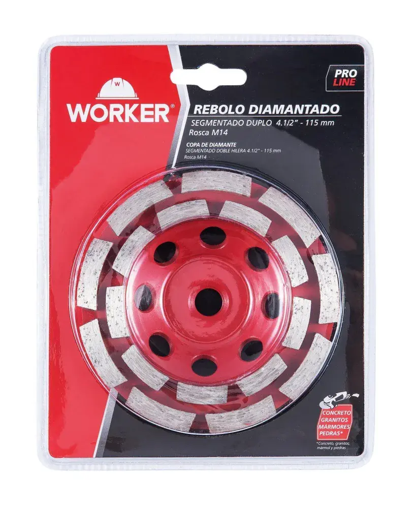 Rebolo diamantado turbo 115MM M14 Worker — fotografia 4