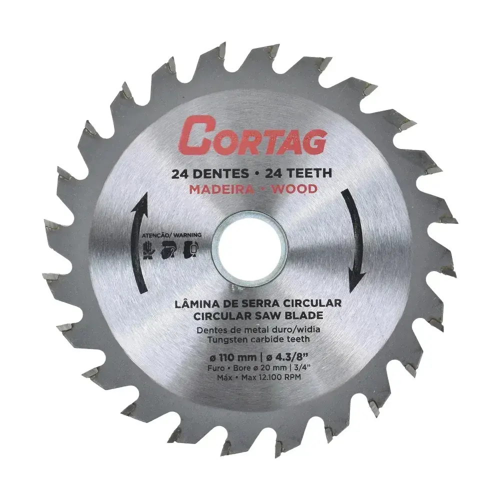 Disco de serra circular com dentes de metal 110X20MM Cortag — fotografia 5