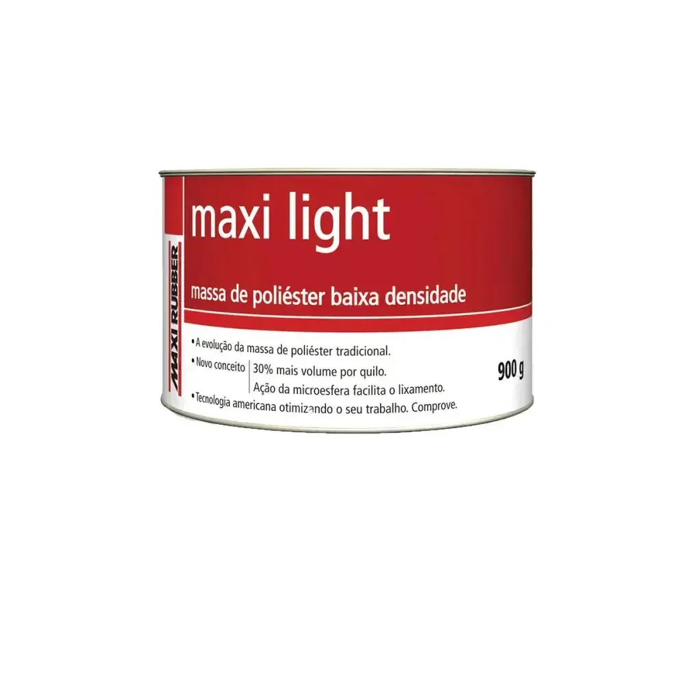 Massa poliéster maxi light 900GR maxi rubber — fotografia 2