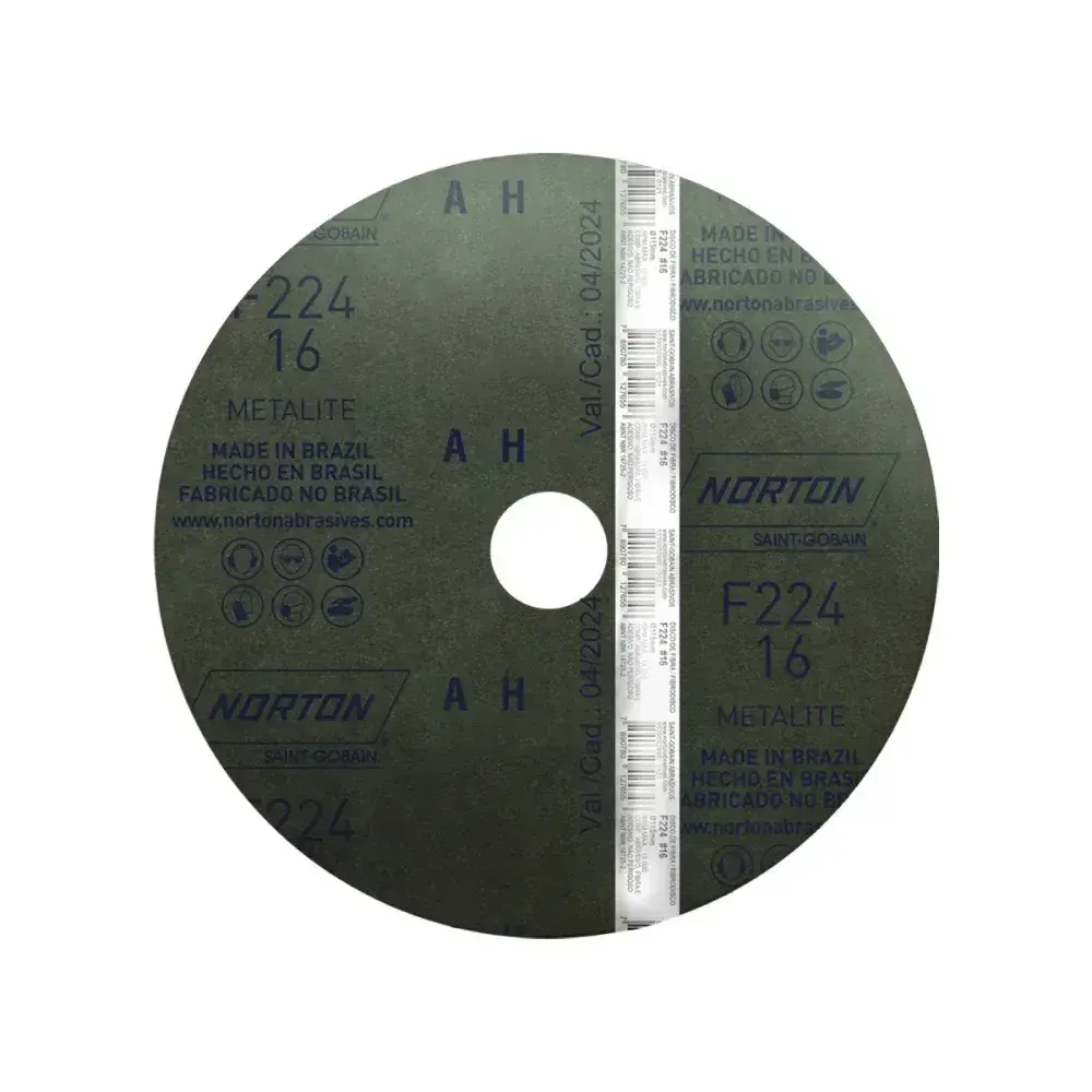 Disco lixa fibra F224 115X22MM grão 24 Norton — fotografia 5