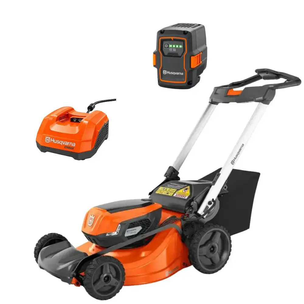 Cortador de grama a bat LE322R carregador rápido 40-C500X e bateria B220X 36V 6AH Husqvarna