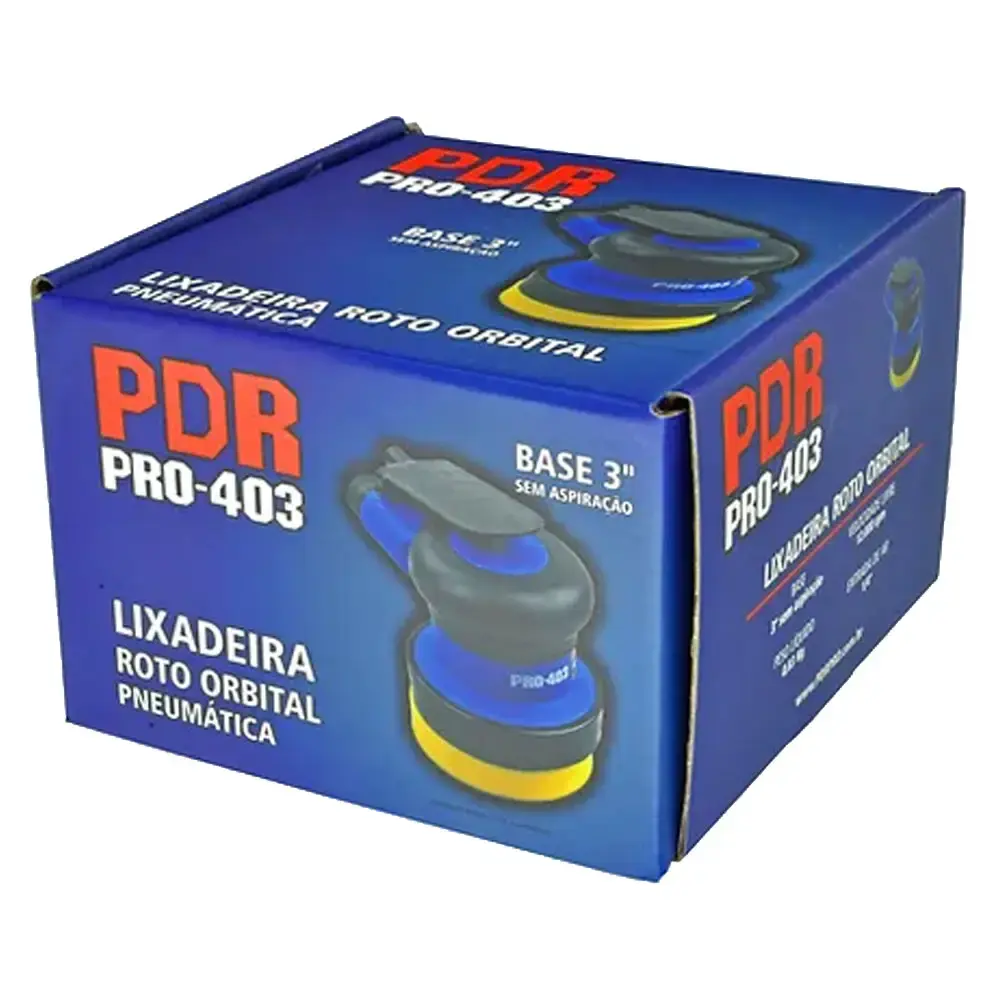 Lixadeira Pneumática 3" Roto Orbital Sem Aspiração Pro-403 PDR by LDR2 — fotografia 5