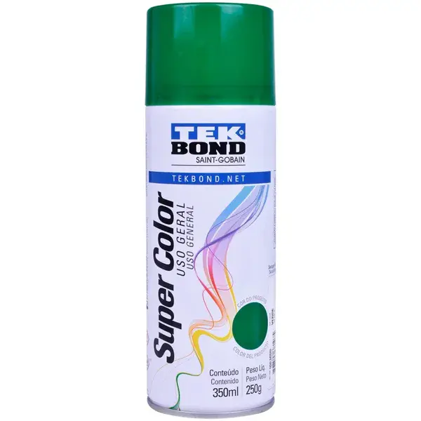 Tinta spray uso geral verde 350ML Tekbond — fotografia 11