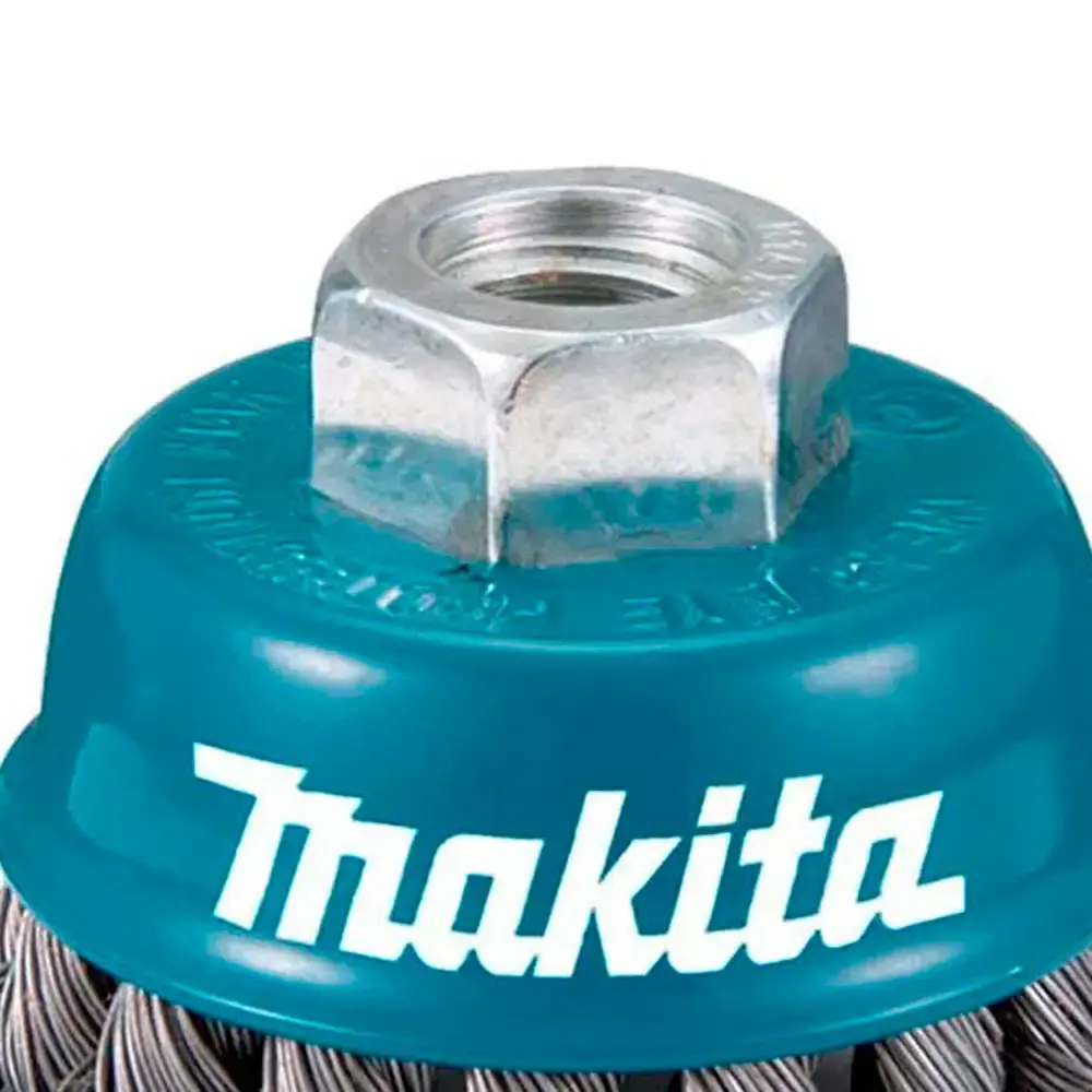 Escova de Aço Copo Trançada 65 mm Rosca M14 x 2,0mm MAKITA — fotografia 4