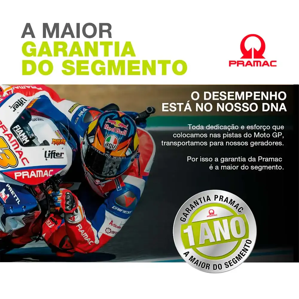Gerador gasolina 1.5KVA digital com avr 4T WX1500 mono bivolt PR122MXI003I Pramac — fotografia 5