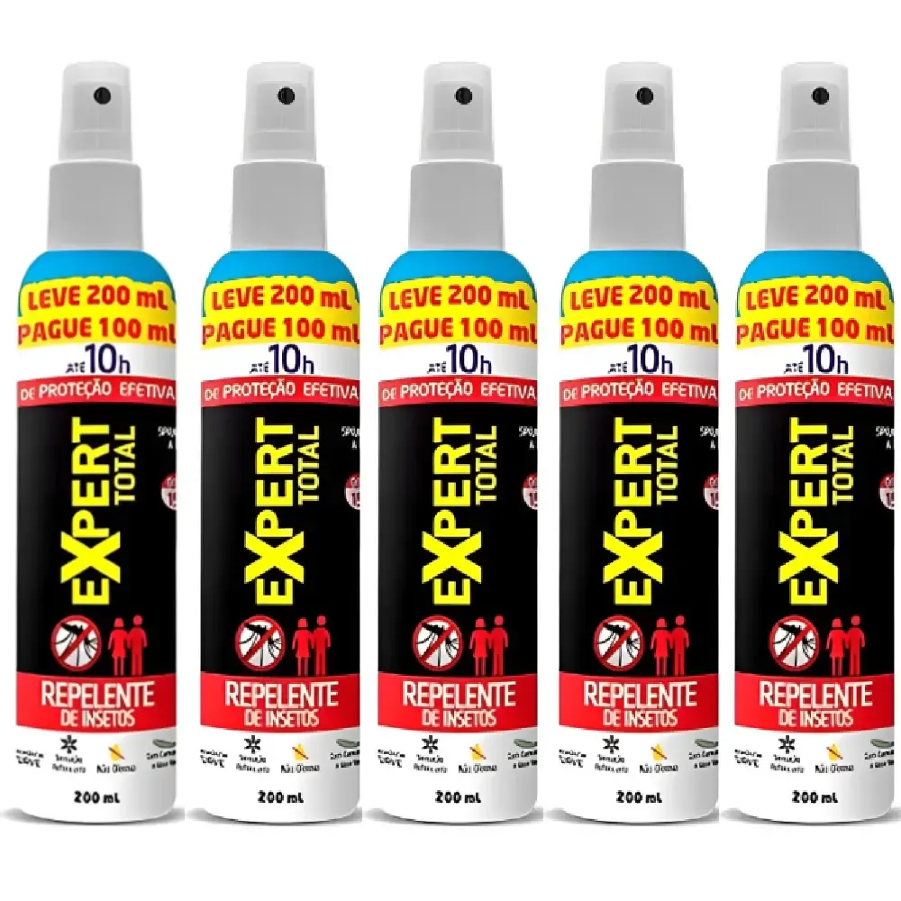 Kit 5 repelentes insetos spray 200ML 0063669 Nutriex