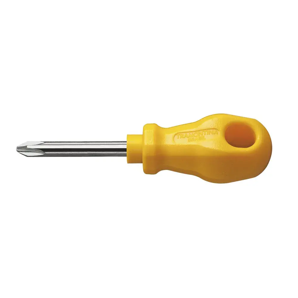 Chave de fenda philips toco amarela 3/16X1.1/12 Tramontina — fotografia de referência